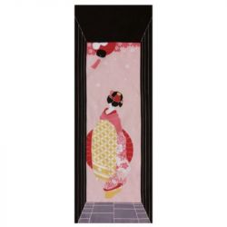 Serviette en coton japonais - TENUGUI - GEISHA - 35 x 90 cm