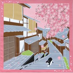 Furoshiki di cotone giapponese - SAKURA CAT