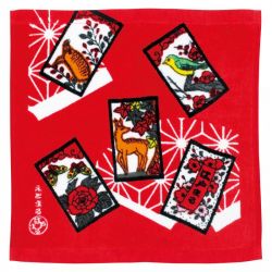 Toalla japonesa de algodón, HANAFUDA, el juego de las flores