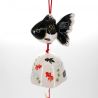 Ceramic wind bell in the shape of a black fish - KINGYO - 4.5cm