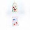 Goldfish and rhinestone ceramic wind bell - KINGYO - 9 cm