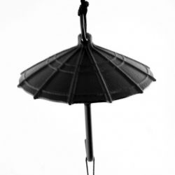 Japan cast iron wind bell, KASA, umbrella