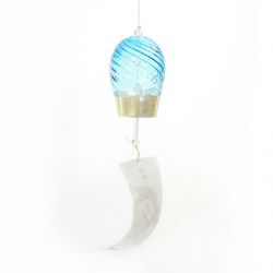 Japanese glass wind bell, FÛRIN, blue