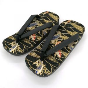 Pair of Japanese zori sandals in polyester, KOI