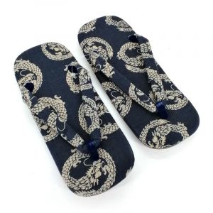 Pair of Japanese fabric zori sandals, RYU