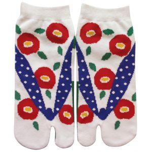 Chaussettes japonaises tabi en coton, TSUBAKI