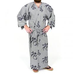 Kimono Yukata del hombre azul japonés, SETSUGETSUKA, azul