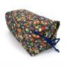 Makura cushion with removable blue floral pattern - HANA - 32cm