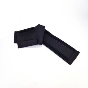 Cintura obi tradizionale giapponese in poliestere con velcro, nero