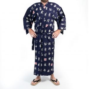 Yukata japonés de algodón para hombre - TOJIGO