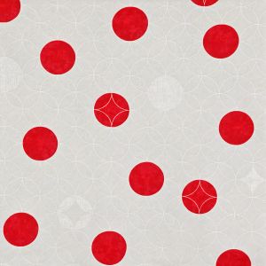 Furoshiki japonais en coton, shippo, rouge et or, 70 x 70 cm