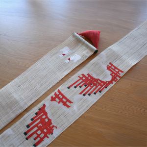 Feiner japanischer Wandteppich aus Hanf, handbemalt, SENBON TORII​​​​​​​