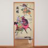 Japanischer Noren-Vorhang Ukiyoe Samurai-Krieger - BUSHI