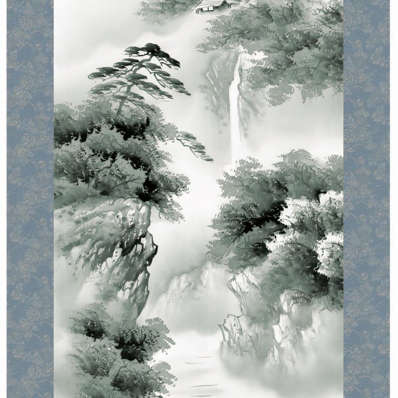 Japanese misty valley kakemono kakejiku - MISUTIBARE