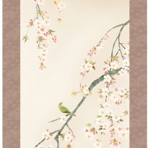 Japanese kakemono kakejiku branch of sakura - PURAGUIN