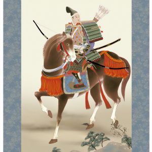 Japonés Kakemono Kakejiku, Guerrero - SENSHI