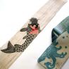Fino tapiz japonés en cáñamo pintado a mano, KOINORI KINTARO, Kintaro montando una carpa