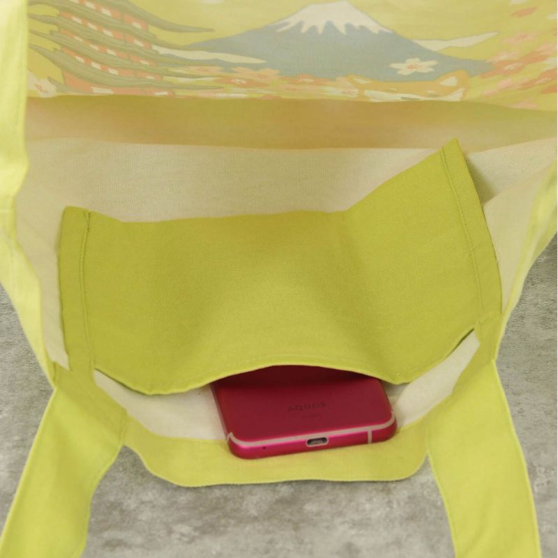 Sac tote bag 100% coton Chien Shiba Mont Fuji et Pagode- FUJISAN TO PAGODO