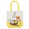 100% cotton tote bag Shiba dog and his bento - SHIBAINO TO O BENTO
