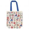 Borsa tote in cotone 100% Daruma, Tori, Sushis, Cat... - DARUMA TORII SUSHIS NEKO...