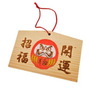 Japanese wooden EMA amulet