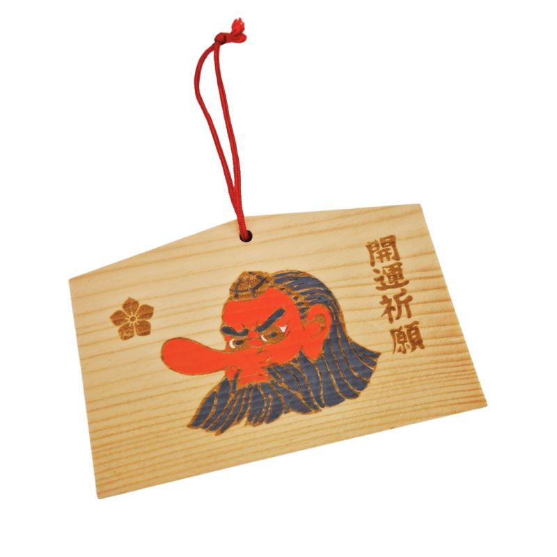 Amulette japonaise EMA en bois -