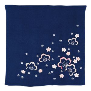 Japanese furoshiki sakura navy blue,SAKURA NO HANA