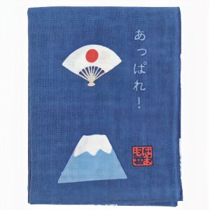 Mouchoir japonais en coton motivo Mont Fuji, "Appreciate it" 43 x 34 cm
