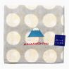 Japanese reversible cotton handkerchief with polka dots with Mount Fuji, MAME