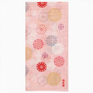 Mouchoir japonais en coton motif Chrysanthème, KIKU