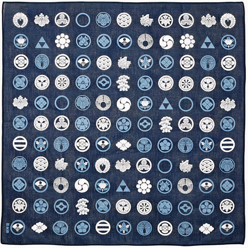 Japanese cotton handkerchief with acronym pattern, TOJIGO