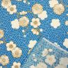Pañuelo de algodón japonés, flores de ciruelo, UME NO HANA