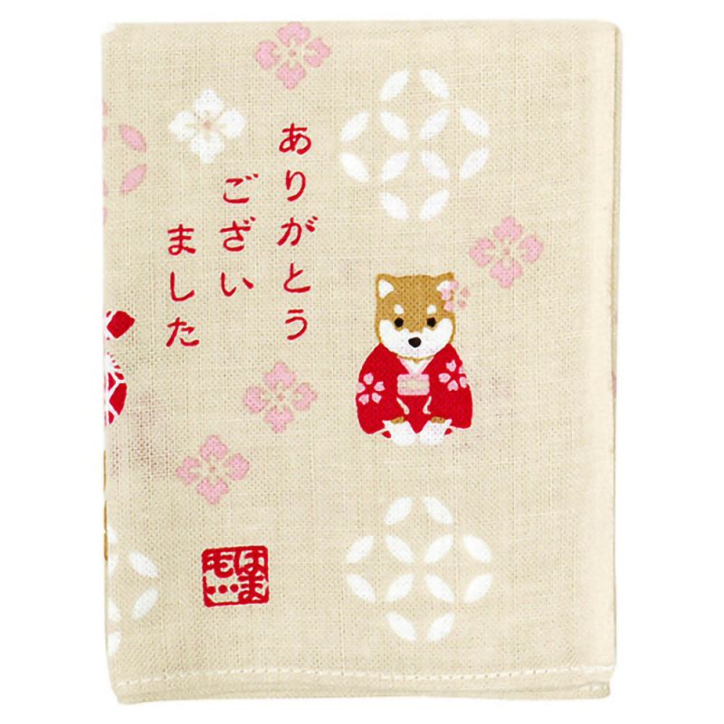 Japanese cotton handkerchief, Shiba Dog pattern, SHIBAINU 1