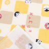 Japanisches Baumwolltaschentuch, Glück kommt zu denen, die lächeln, KOUN