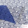 Pañuelo japonés de algodón con estampado de ondas, SEIGAIHA