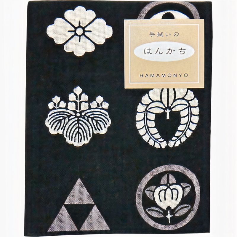 Japanese cotton handkerchief, Black Badge, BAJJI