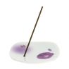 Japanese square ceramic incense holder, YUME ASAGAO, morning face