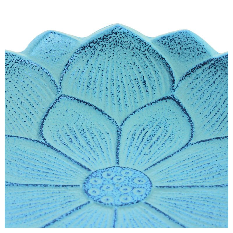 Bruciaincenso giapponese in ghisa blu, IWACHU LOTUS, fiore di loto