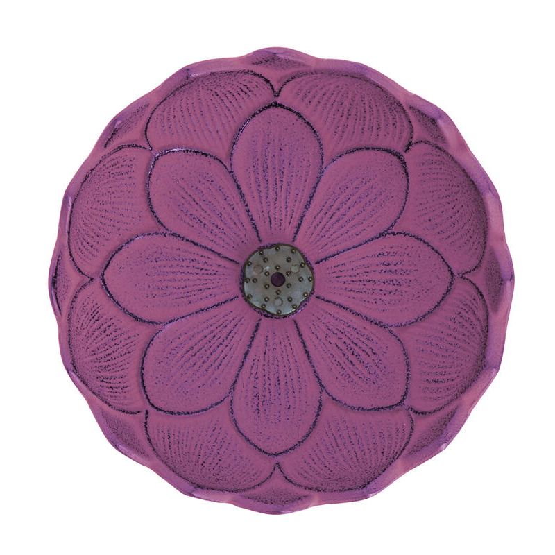 Quemador de incienso japonés de hierro fundido violeta, IWACHU LOTUS, flor de loto