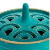 Japanese cast iron incense burner, IWACHU NAMI, blue wave