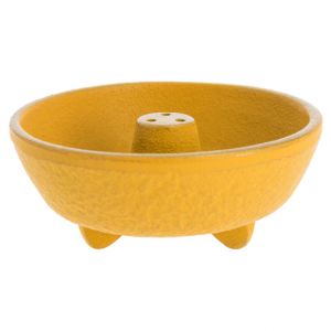 Yellow cast iron incense burner, IWACHU, fountain