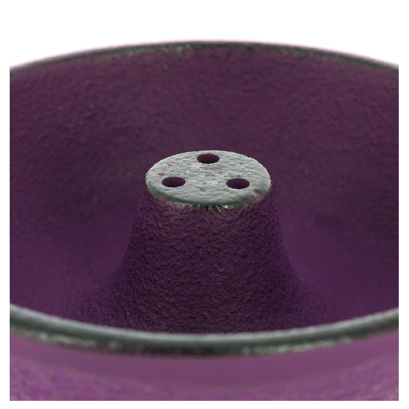 Incense burner in purple cast iron, IWACHU, fountain