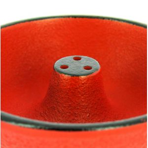 Red cast iron incense burner, IWACHU, fountain