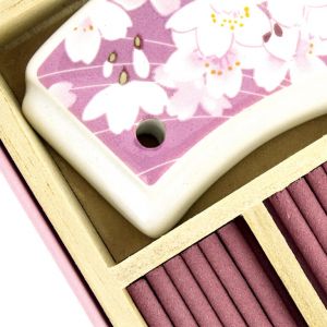 Small Book, 36 incense sticks, SHIAWASE, Cherry blossoms