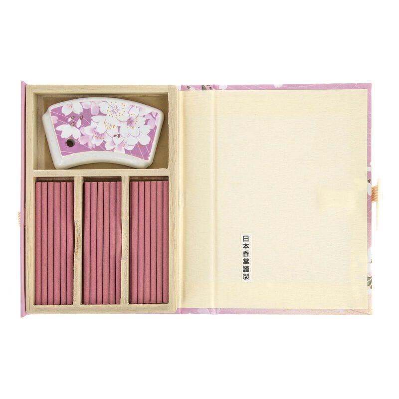 Small Book, 36 incense sticks, SHIAWASE, Cherry blossoms