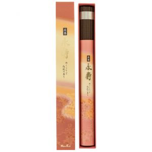 Box of 100 long-lasting incense sticks, EIJU MEIKO, Cinnamon and Amber