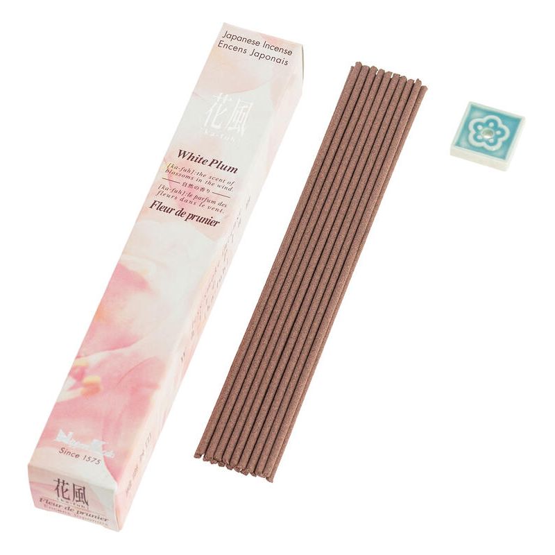 Box of 50 incense sticks, KA-FUH, white plum