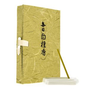 Petit Livre 60 bâtons d'encens, MAINICHI BYAKUDAN, Bois de Santal Blanc