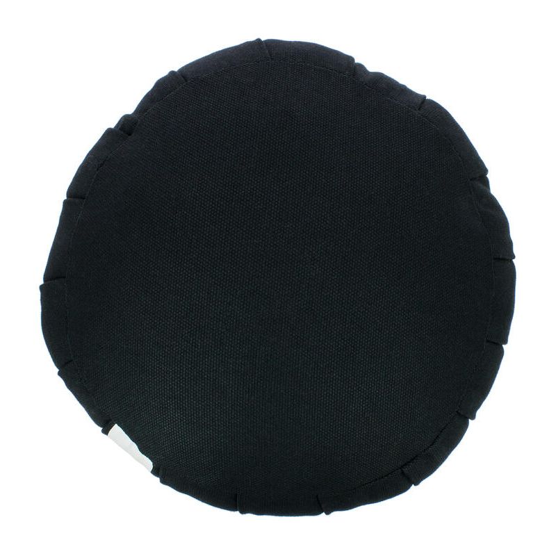 Large round black meditation cushion, ZAFU