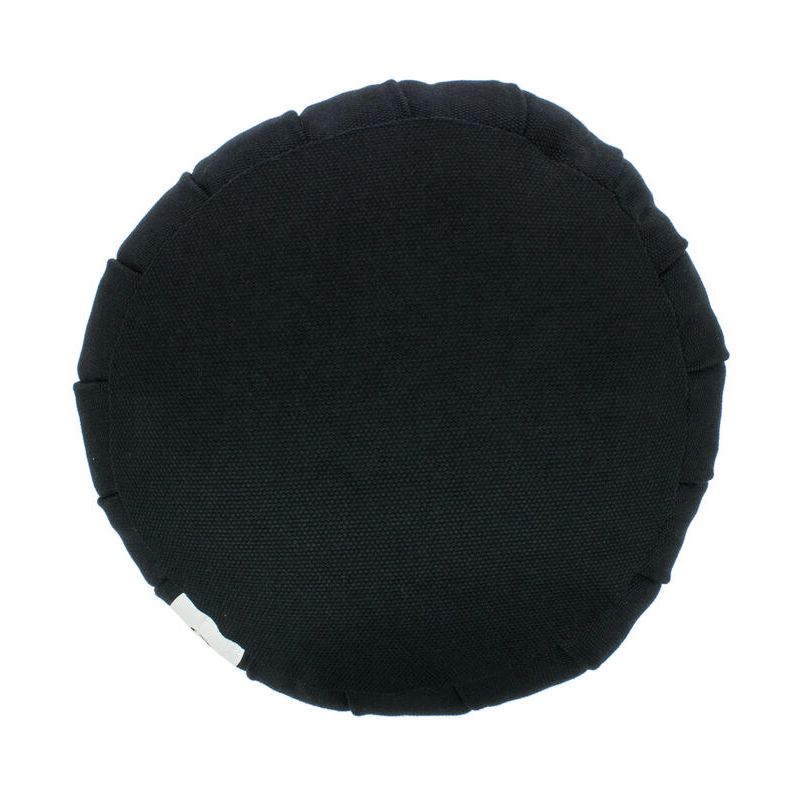 Meditation cushion, round, black, ZAFU